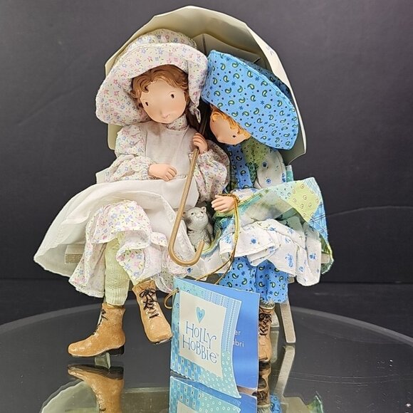 Vintage American Greeting Holly Hobby Heather Cat Umbrella Sharing Shelter 2004 - Picture 1 of 10